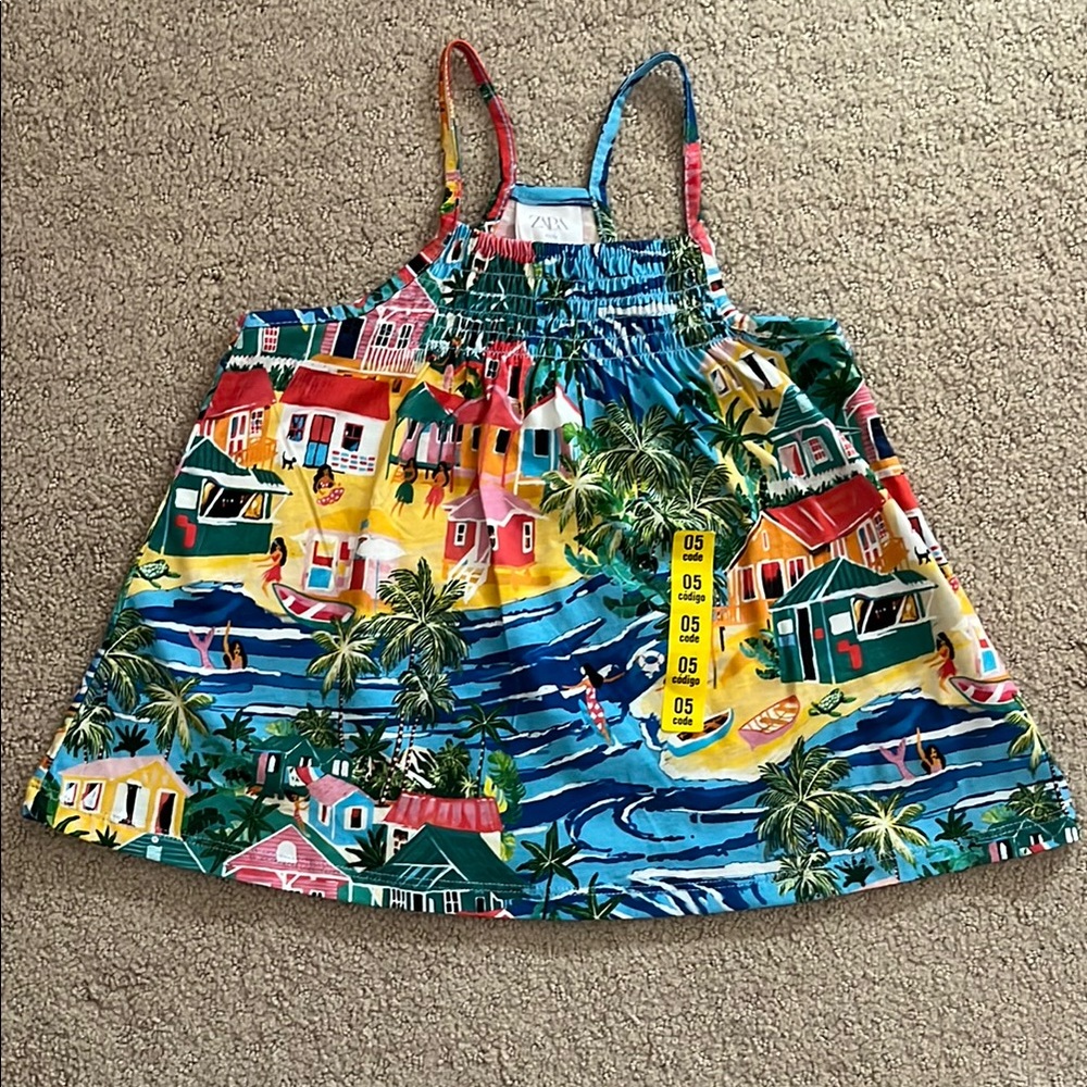 ZARA girls Colorful Tank Top size 5 NWT
